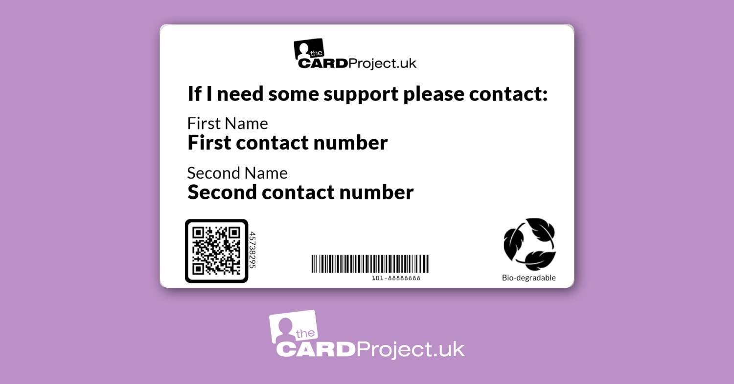 Migraine Awareness Mono Medical ID Alert Card (REAR)